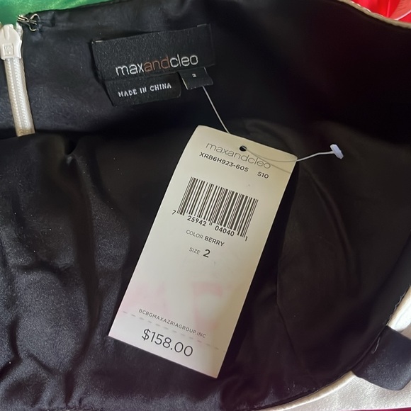 Max & Cleo Pink and Cream Mini Dress - Picture 5 of 6